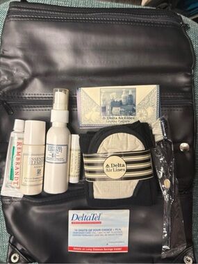 VTG Delta Black Men's amenity kit.